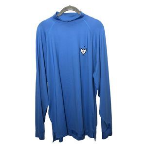 FootJoy Shirt Men's M Blue Base Layer Long Sleeve Golf Mock Neck Stretch